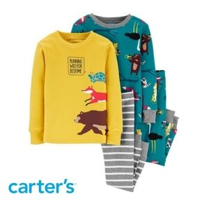New Carter's "Running Wild for Bedtime" 4 pc Pajama set, 18 months